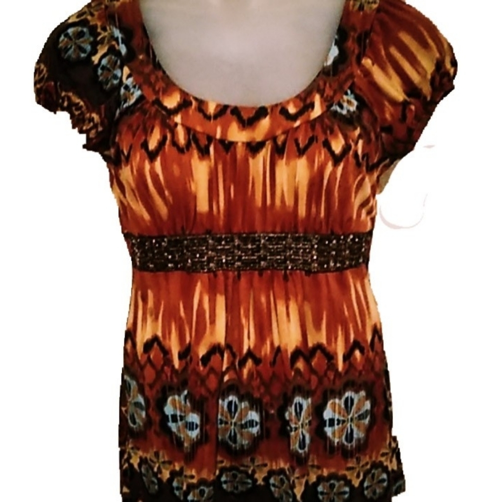 Speechless Orange Tye Dye Blouse size L